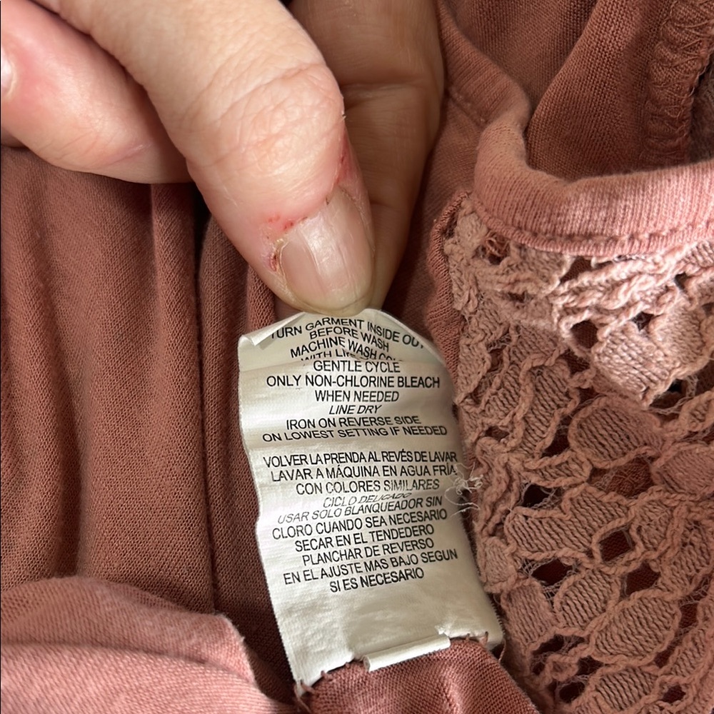 Rewind Pink Relaxed Lace Tee - Picture 8 of 9